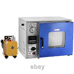 0.9cu ft Drying Oven 9 cfm 2-Stage Vacuum Pump 133Pa Digital 600W Power 5 Tray