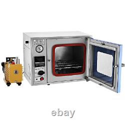 0.9cu ft Drying Oven 9 cfm 2-Stage Vacuum Pump 133Pa Digital 600W Power 5 Tray