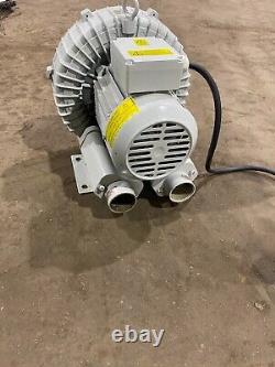 1.25 hp 3 ph regenerative blower/Vacuum pump, 102 cfm, 51 in wc pressure/vacuum