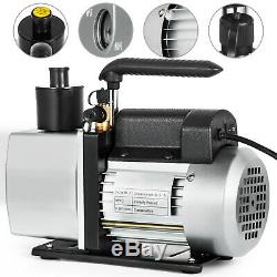1/2HP 5CFM Rotary Vane Deep Vacuum Pump AC Air Tool HVAC R410a R134 Refrigerant
