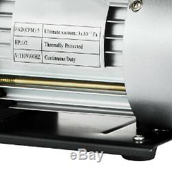 1/2HP 5CFM Rotary Vane Deep Vacuum Pump AC Air Tool HVAC R410a R134 Refrigerant