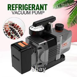 1/2HP 7CFM 1/4 Air inlet Refrigeration Refrigerant Vacuum Pump For 18v Battery