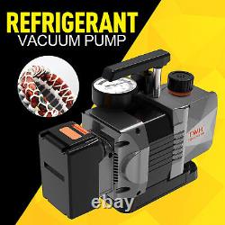 1/2HP 7CFM 1/4 Air inlet Refrigeration Refrigerant Vacuum Pump For 18v Battery