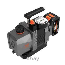 1/2HP 7CFM Refrigerant Vacuum Pump 1/4 Air inlet Refrigeration Fit 18v Battery