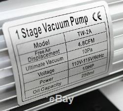 1/3 HP 4.8CFM Rotary Vane Deep Vacuum Pump HVAC Tool For AC R410a R134 R22 etc
