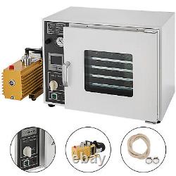 1.9cu ft Drying Oven 9 cfm 2-Stage Vacuum Pump 133Pa Digital 1400W Power 5 Tray