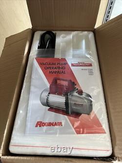 (1) NEW Robinair 15501 VacuMaster 5 CFM Vacuum Pump, 1/3 hp, 7.5 oz, 220V
