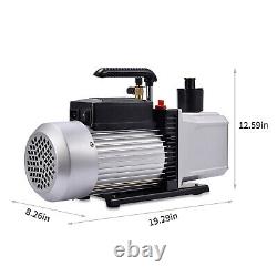 1-Stage Deep Vacuum Pump 12CFM High Performance Rotary Vane 1HP HVAC Field Tool