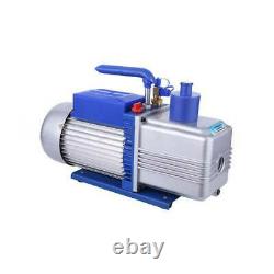 10CFM 1HP 2-Stage Rotary Vane Deep Vacuum Pump HVAC AC Air Tool R410a R134 Blue