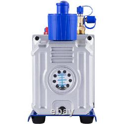 10CFM 2 Stages 1HP Refrigerant Vacuum Pump Refrigeration Deep HVAC Rotary Vane