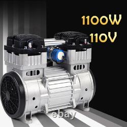 1100W 7CFM Silent Air Pump Compressor Head Small Air Mute Oilless Vacuum Pump US