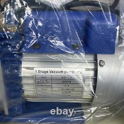 110V 1/3 HP 4CFM Single Stage Rotary Vane Air Vacuum Pump and R134A AC