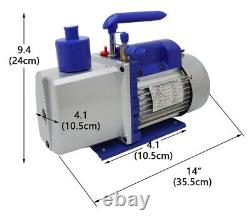 110V 7CFM Powered Vacuum Pump Rotary Vane Vacuum Pump Dual-Stage Pumps 160800