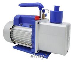 110V 7CFM Powered Vacuum Pump Rotary Vane Vacuum Pump Dual-Stage Pumps 160800