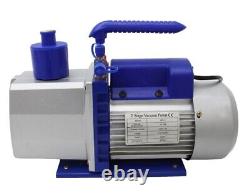 110V 7CFM Powered Vacuum Pump Rotary Vane Vacuum Pump Dual-Stage Pumps 160800