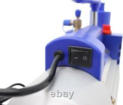 110V 7CFM Powered Vacuum Pump Rotary Vane Vacuum Pump Dual-Stage Pumps 160800