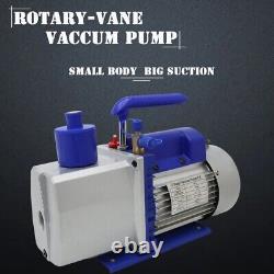 110V 7CFM Powered Vacuum Pump Rotary Vane Vacuum Pump Dual-Stage Pumps 160800