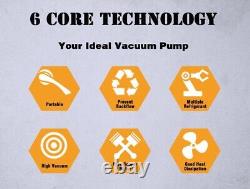 110V 7CFM Powered Vacuum Pump Rotary Vane Vacuum Pump Dual-Stage Pumps 160800