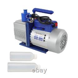 110V 9.6 CFM 1 HP Single Stage Rotary Vane HVAC Air Vacuum Pump With Oil Bottle