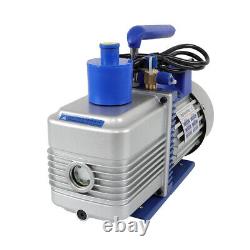 110V 9.6 CFM 1 HP Single Stage Rotary Vane HVAC Air Vacuum Pump With Oil Bottle