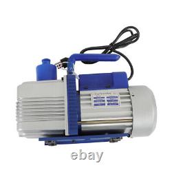 110V 9.6 CFM 1 HP Single Stage Rotary Vane HVAC Air Vacuum Pump With Oil Bottle