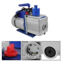 110V 9.6 CFM 1 HP Single Stage Rotary Vane HVAC Air Vacuum Pump With Oil Bottle