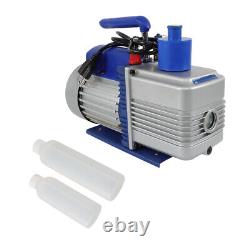 110V 9.6 CFM 1 HP Single Stage Rotary Vane HVAC Air Vacuum Pump With Oil Bottle