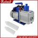 110v 9.6 Cfm Dual-stage Rotary Vane Hvac 1 Hp Air Vacuum Pump With Oil Bottle