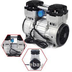 110V High Pressure Oilless Piston Vacuum Pump Double-Cylinder 1100W, -90.6kpa