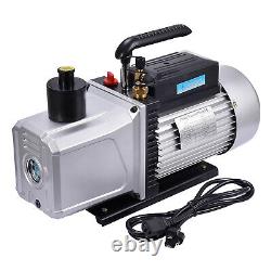 12 CFM Deep Vacuum Pump Single Stage 110V Inlet 1/4 3/8 Sae 1 Hp AC HVAC USA