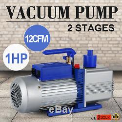 12CFM 2 Stages 1HP Refrigerant Vacuum Pump Deep HVAC Dual Stage AC Conditioning