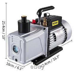 12CFM Vacuum Pump Single Stage refrigeration repair Power 1 HP rotary vane
