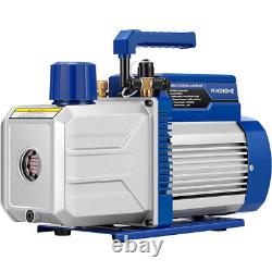 14.4 CFM 1.3HP 2 Stage HVAC Vacuum Pump with 2 Oil Bottle Auto AC Vacuum Pump