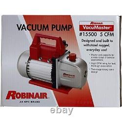 (15500) VacuMaster Economy Vacuum Pump 2-Stage, 5 CFM, Red