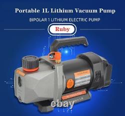 18V Li-ion battery Vacuum Pump 5Pa 80W 2.5CFM 1/4 Air Inlet Refrigeration