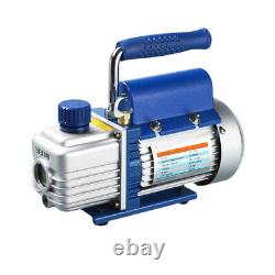2.12CFM 150W Rotary Vane Vacuum Pump with Gauge & R134a Connector Air Conditioning