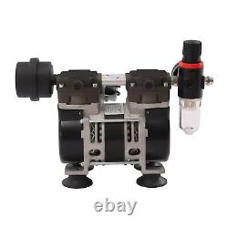 2.12cfm Oilless Vacuum Pump Industrial Lab Oil-free Piston Pump 200w 60l Tool