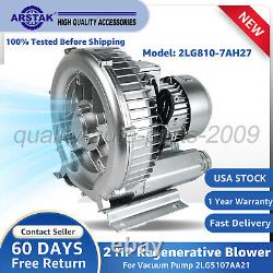 2 HP 1.75KW Regenerative Blower 115V 150 CFM 1.75 kW Vacuum Pump 2LG5107AA21