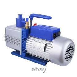 2-Stage 10CFM 1HP Rotary Vane Deep Vacuum Pump HVAC AC Air Tool R410a R134 Blue