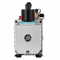 2-Stage 8 CFM Refrigerant Vacuum Pump Rotary Vane 1HP 1/2ACME AC R134a 500 ML