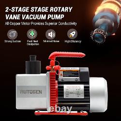 2-Stage 8CFM Vacuum Pump, 1HP 2.25 Micron 110V Air Vacuum Pump for R12 R22 R134A