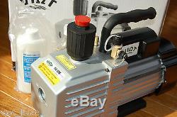 2-Stage Rotary Vane Deep Vacuum Pump 11.5CFM HVAC Epoxy Resin Bagging Infusion