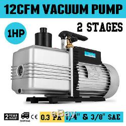 2-Stage Rotary Vane Deep Vacuum Pump 12CFM HVAC Epoxy Resin Bagging Infusion
