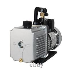 2 Stage Rotary Vein Vacuum Pump 12 CFM, 1HP, 110V, 1/4-3/8 SAE Inlet Port