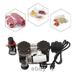 200W Oilless Vacuum Pump Industrial Lab Oil Free Piston Vacuum Pump 60L/min 110V