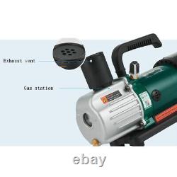 220V Rotary Vane Vacuum Pump Single Stage 3.6CFM 1/5HP Refrigeration Maintenance