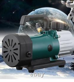 220V Rotary Vane Vacuum Pump Single Stage Lab Refrigerator Pump 1/6HP 1.8CFM NEW