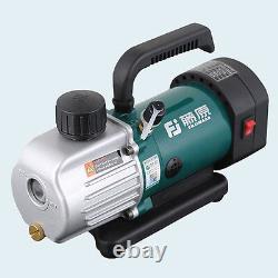 220V Rotary Vane Vacuum Pump Single Stage Lab Refrigerator Pump 1.8CFM 1/6HP