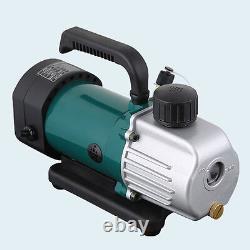 220V Rotary Vane Vacuum Pump Single Stage Lab Refrigerator Pump 1.8CFM 1/6HP