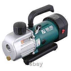 220V Rotary Vane Vacuum Pump Single Stage Lab Refrigerator Pump 1.8CFM 1/6HP